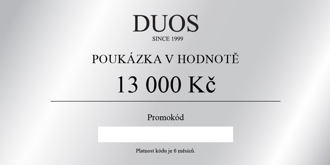 Digitálna darčeková poukážka 13 000 Kč